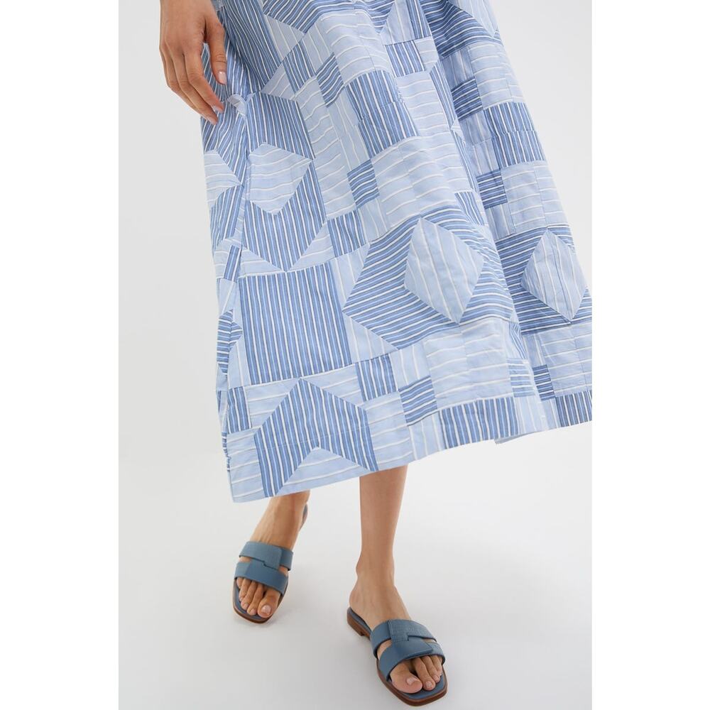 SEA NEW YORK Blue Helmi Striped Shirting Midi Dress Size 6 NWT - Picture 6 of 8
